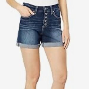 Silver Jeans Co Women's Avery High Rise Curvy Fit Shorts, Size: 32, Indigo